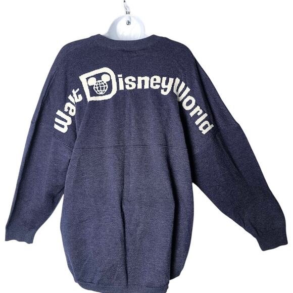 Disney Parks Spirit Jersey Walt Disney World Navy Blue Crew Neck Sweater Size L - Picture 2 of 8